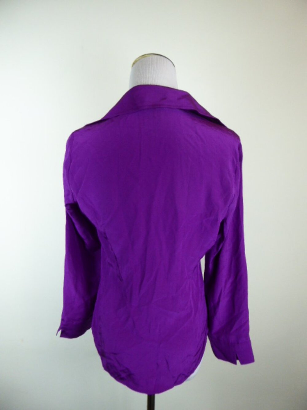 DIANE VON FURSTENBERG berry SILK tunic knot TOP 4 - Picture 4 of 5